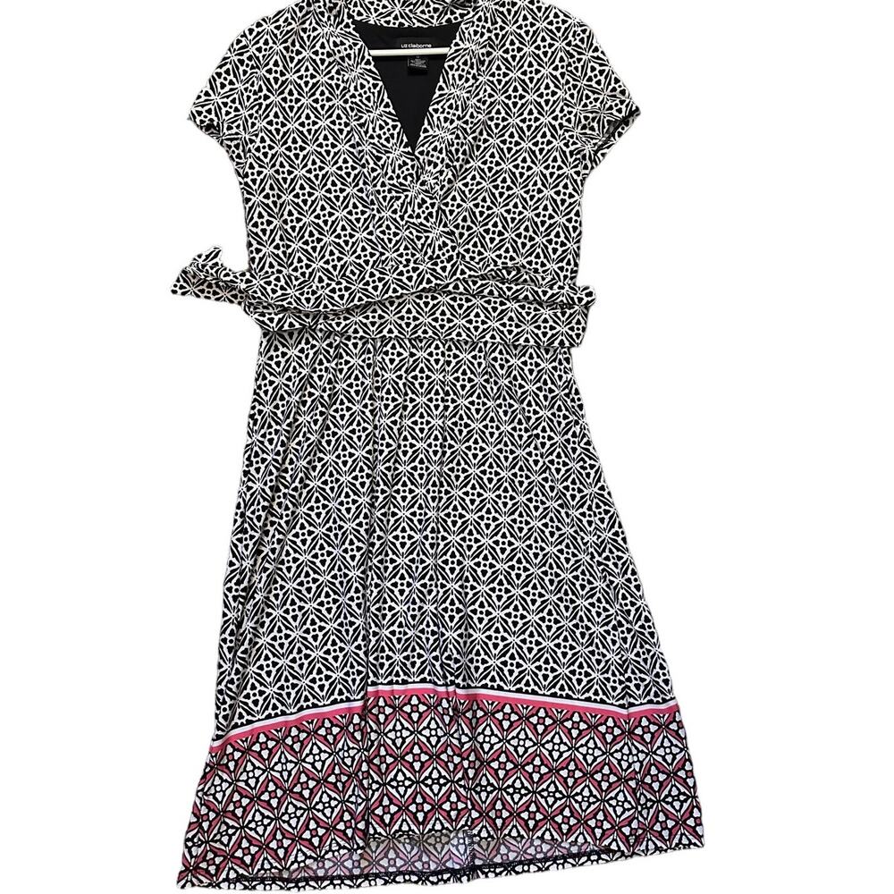 Liz Claiborne Short sleeved Fauz wrap dress size 12